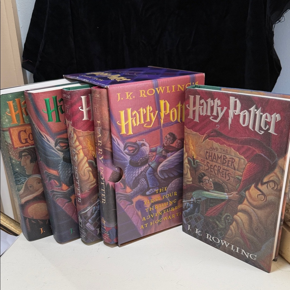Harry Potter Hardcover Books 📕 📚 Set 5 TOTAL Chamber of Secrets Prisoner Azkaban